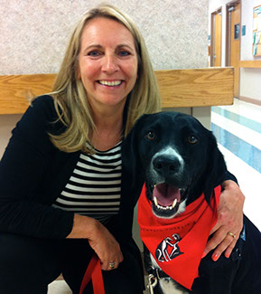 Sharon and her dog Gus